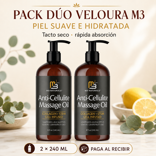 Pack Dúo Veloura M3 | Aceite Corporal para Masaje